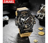 SMAEL Relojes digitales para hombres Reloj electrónico Relojes deportivos con pantalla dual 3ATM Reloj militar luminoso resistente al agua para hombre Relojes Reloj de pulsera para estudiantes NO Package rojo