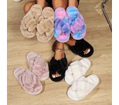 Zapatillas unisex de terciopelo de talla grande para otoño e invierno, para hombre y mujer, con suela fina, antideslizantes, para interiores, cálidas, de algodón, tallas 36 a 43 42-43(one size smaller) color rosa