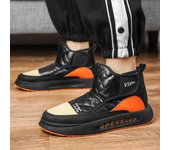 Botas de nieve para hombre, zapatos de exterior para hombre, zapatillas de deporte de suela gruesa para hombre, zapatos de invierno, Botines Tenis para mantener el calor, botines para hombre 39 caqui