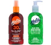 Aceite bronceador Malibu SPF30 200 ml + gel de aloe después del bronceado 200 ml