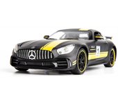 Modelo de coches de juguete Benz AMG GTR a escala 1/24, coche de juguete extraíble de aleación de zinc con sonido y luz para regalo para niños y niñas 1/24-20.5x9x5.5cm rojo