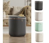 Bote de basura automático inteligente de 20 litros con tapa Cubo de basura con sensor eléctrico impermeable 3 métodos de apertura Cocina Baño Dormitorio Silencioso Sin olores Alto Charging blanco