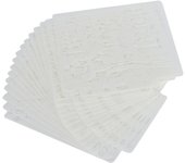 16 plantillas de pintura con punteado hueco, vertedera para dibujo, patrón de letras, tarjeta decorativa