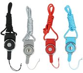 Correa para el cuello con cordón largo desmontable para Airpods Pro 2, soporte para tarjeta de identificación con llave, llavero para Iphone, Xiaomi, llavero para teléfono móvil, cordón, cámara negro
