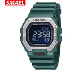 Relojes deportivos SMAEL, reloj Digital de marca LED, resistente al agua, fecha automática, relojes de pulsera cuadrados verdes del ejército militar, reloj Digital para hombres 8059 NO Packaging negro