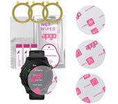 3x apgo Ultra-Clear Hybrid protector de vidrio compatible con Garmin Forerunner 255 Music, nano vidrio flexible, excelente reemplazo para vidrio templado, sc