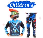 Conjunto de equipo de motocross para niños de 4, 5, 6, 7, 8, 9, 10, 11, 12 y 13 años, kit de camiseta y pantalón para niño y niña, traje de carreras todoterreno, enduro, MX y MTB M-22