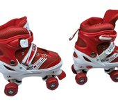 Los patines de cuatro ruedas y dos hileras son adecuados para principiantes. Los patines para niños se pueden ajustar en tamaño y color. L size 39-42 azul