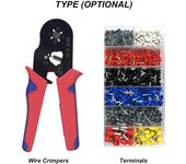 1250 Uds HSC8 6-4A Terminal tipo tubo enviado en blanco negro rojo azul amarillo gris colores mezclados 0,25-10MM2 Terminals varios colores