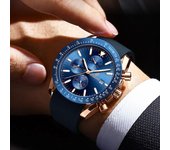 Relojes para hombre, relojes deportivos de silicona de lujo de primera marca para hombre, reloj de cuarzo con fecha, reloj de pulsera resistente al agua, reloj cronógrafo