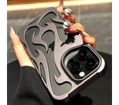 Funda para iPhone 16, 15, 14, 13, 12 y 11, personalizada y moderna, con forma de llama hueca en 3D y función de disipación de calor superfuerte iPhone 11 púrpura