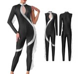 Mono de ballet con volantes para mujer y niña, para danza, gimnasia rítmica, acrobacia, patinaje artístico sobre hielo, traje de actuación S de rosa caliente