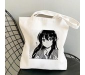 Bolso gótico japonés de lona de Anime, bolso de compras informal Harajuku a la moda, bolso de mano para mujer, nuevo bolso de hombro de gran capacidad para mujer 24*26cm