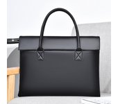 Maletín de PU personalizable para portátil de 14 pulgadas, maletín unisex versátil para uso diario (2022) gris