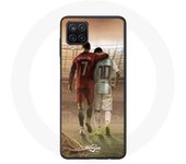 Funda - maniacase - Galaxy A12 - Negra - Suave - Cristiano Ronaldo Messi GOAT