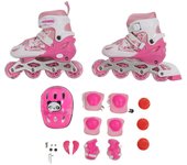 Patines en línea para niños y niñas, patines de cuchillas ajustables con ruedas iluminadas para interiores