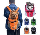 Mochila de viaje con doble hombro para perros y gatos, portátil, para exteriores, de malla transpirable S-in 5kg rojo rosa