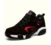 Zapatillas de deporte para hombre de talla grande, cómodas, antideslizantes, duraderas, con cordones, adecuadas para actividades al aire libre para hombres 35 negro
