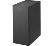Yamazaki Jitsugyo [Producto terminado] Caja de almacenamiento lateral para acuario, color negro (ancho 16 x profundidad 30 x alto 36 cm), torre con tapa, caja de cables de doble capa, 1892