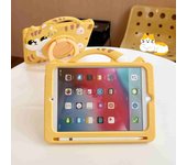Funda de silicona con soporte para mesa para Apple iPad Mini 5 de 7,9 pulgadas A1538 A1550 A2133 A2124 A2125 A2126 con ranura para bolígrafo iPad Mini 5 7.9 inchs amarillo
