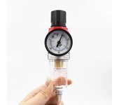 1 unidad de 1/4  regulador separador de aceite y agua para filtro de compresor de aire AFR2000 Tratamiento de aire Se puede utilizar con conectores de manguera de la serie PC/PT AFR 2000