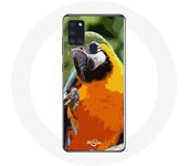 Coque Samsung Galaxy A21S Aras Perroquet Orange vert