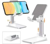 Soporte de escritorio para teléfono móvil, soporte para iPhone, iPad, Xiaomi, soporte ajustable para tableta de escritorio, soporte universal para teléfono móvil negro