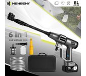 NEWBENY-lavadora eléctrica de alta presión sin escobillas, 200Bar, 6 en 1, pistola pulverizadora de limpieza inalámbrica para coche, herramientas para batería Makita de 18V NO Battery