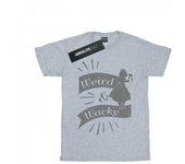 Disney Camiseta de novio de algodón extraña y loca de Alicia en el país de las maravillas para mujer/señora L blanco
