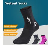 Calcetines de neopreno de 3 mm para buceo, kayak, vela ligera, tallas 3 - 11 XS negro