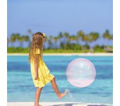Bola de burbuja inflable para adultos y niños, juguete de bola de globo lleno de agua para piscina de jardín y playa al aire libre S amarillo