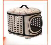 Bolsa para mascotas, bolsa para llevar al aire libre, plegable y portátil, bolsa para mascotas para montar en el automóvil, bolsa cruzada portátil para gatos y perros 45*38*32 cm