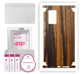 apgo Protective Skin Sticker for the back+sides compatible with Vivo V21, Full Wrap Film, Foil, Vinyl - Pattern Tigerwood
