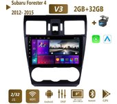Radio para coche Android de 9 pulgadas y 2 + 32 GB para Subaru Forester 4 SJ 2012-2015 2016, reproductor multimedia, navegación 2Din, unidad principal GPS Carplay 1+16GB