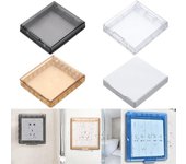 Cubierta protectora para interruptor de pared, cubierta de enchufe eléctrico de plástico, enchufe de protección para Baño transparente