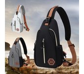Bolso de pecho ajustable para hombre, impermeable y portátil, bolso de hombro y bandolera, muy adecuado para viajes y deportes al aire libre. (30cm<Max Length<50cm)