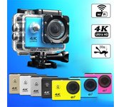 Nueva cámara de acción Ultra HD 4K WiFi 2 pulgadas 170D casco impermeable subacuático grabación de vídeo cámara deportiva One Size negro