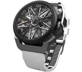 Mazzucato RIM GT Reloj cronógrafo reversible con esfera esquelética y automático GT3-WH para hombre negro