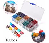 100 Uds. Fusibles de cuchilla para coche y camión, accesorios para Toyota Camry RAV4 Prado Corolla YARIS KIA Rio Sorento Sportage K2 K3 K4 K5 blanco