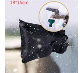 Cubierta para grifo de exterior, babero de manguera anticongelante, Protector para grifo de agua, cubierta protección contra heladas, ahorro de invierno, 1 ud. negro