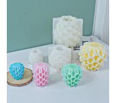 Molde de silicona para vela perfumada Morning Glory de Chou Kai: molde de piedra difusora de aromaterapia DIY Small Morning Glory Pillar Candle Mold blanco