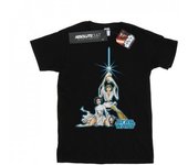 Star Wars Mens Luke And Leia Character T-Shirt L negro