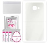 apgo MATTE Protective Skin Sticker for the back compatible with Samsung Galaxy A3 2016 A310F, Wrap Film, Hydrogel Film, Flexible, Soft TPU with positi
