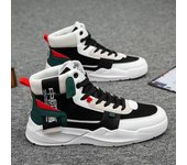 Zapatos de tabla de caña alta para hombre, de invierno, transpirables, informales, versátiles, de terciopelo y algodón, zapatos deportivos de moda 39