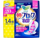 KAO Laurier Morning Block 340 20 packs (Quasi-drug) Laurier Super Absorption Guard Sanitary napkin for night Please replace it as needed during menstr