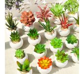 Planta de bonsái artificial en maceta, atractiva, fácil de cuidar, de larga duración. Mini bonsái suculento artificial. O