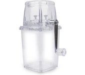 Máquina para hacer hielo raspado a mano para el hogar, cocina, bar, licuadora de hielo, herramienta portátil, trituradora de hielo manual, multifunción, transparente