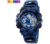 SKMEI 1163 Relojes para niños Deportes al aire libre Reloj para niños Reloj de pulsera de cuarzo digital para niños y niñas azul claro
