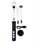 Espumador de leche eléctrico de mano, mezclador de crema de huevos para el hogar, mezclador de bebidas, máquina de espuma, mezclador de café, herramientas de cocina con carga Usb blanco