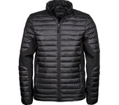Tee Jays Chaqueta acolchada cruzada para hombre 3XL negro